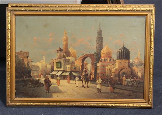Henri Carnier (1800-1868) Arab street scenes 14.5 x 22.5in.